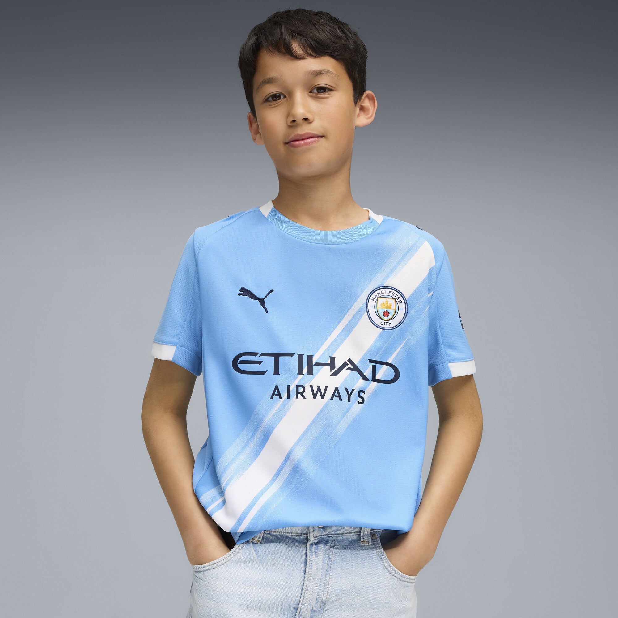 Manchester City 2025-26 Youth Home Jersey
