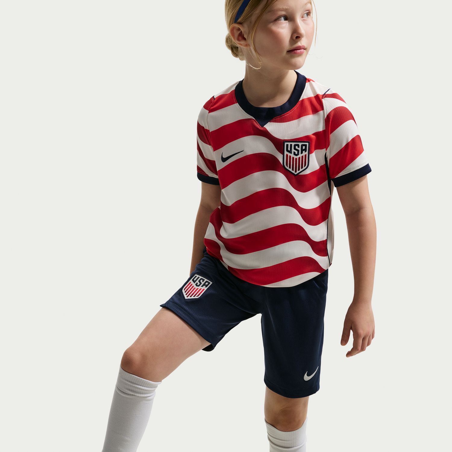 USMNT 2026 Stadium Home Big Kids' Nike Dri-FIT Soccer Replica Shorts