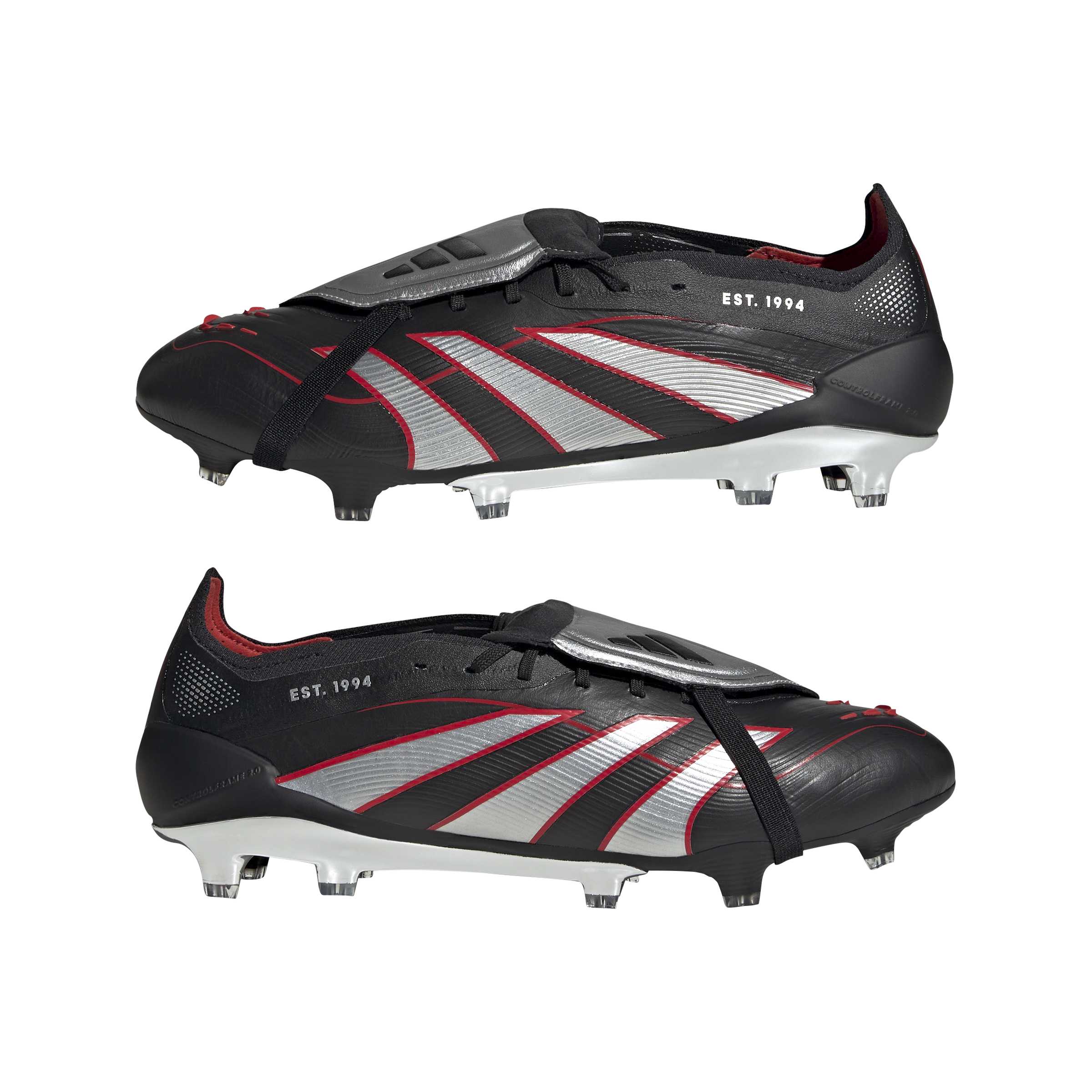 Predator Obsidian Strike Fold-Over Tongue Firm Ground Football Boots