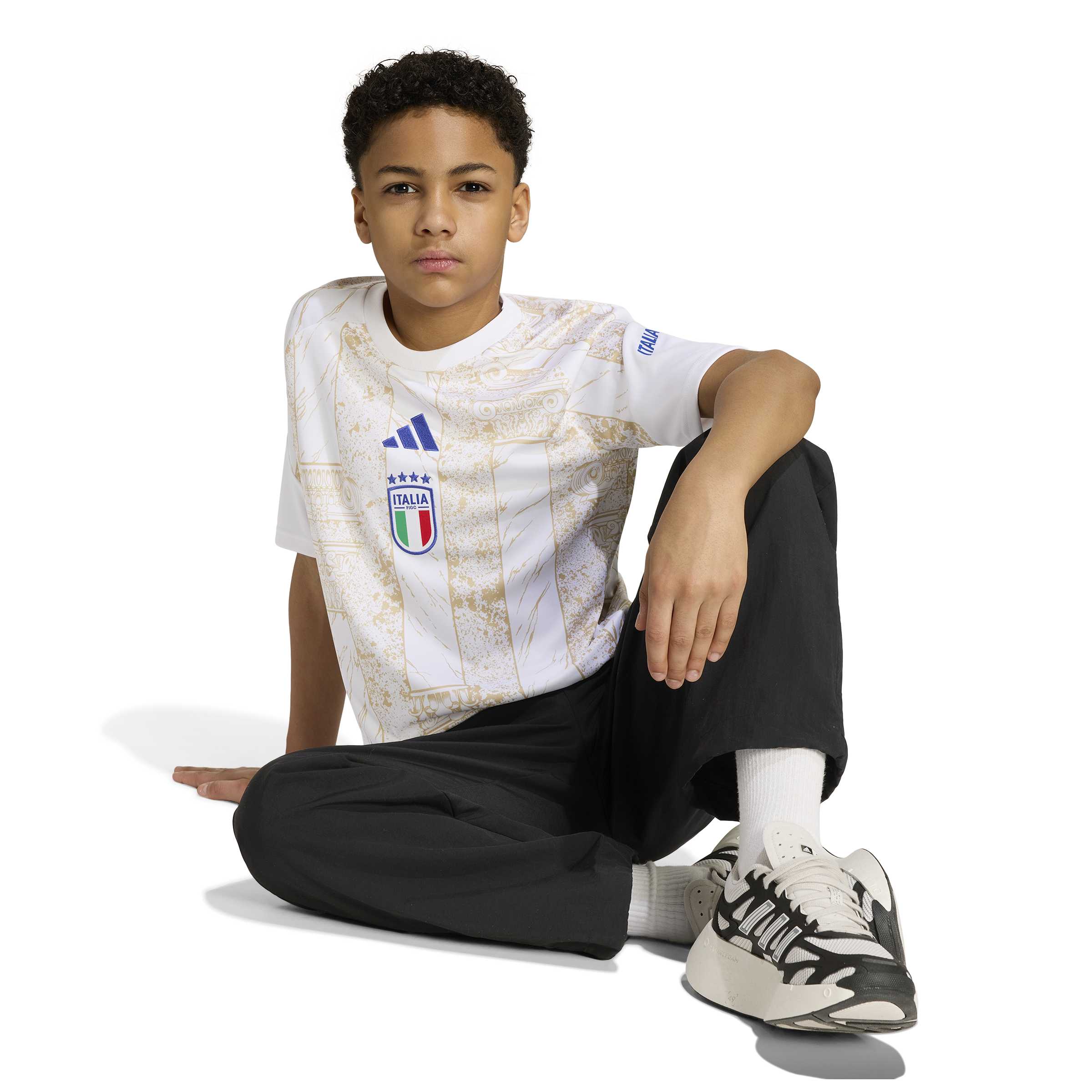 Italy 26 Home Kids Pre-Match Jersey
