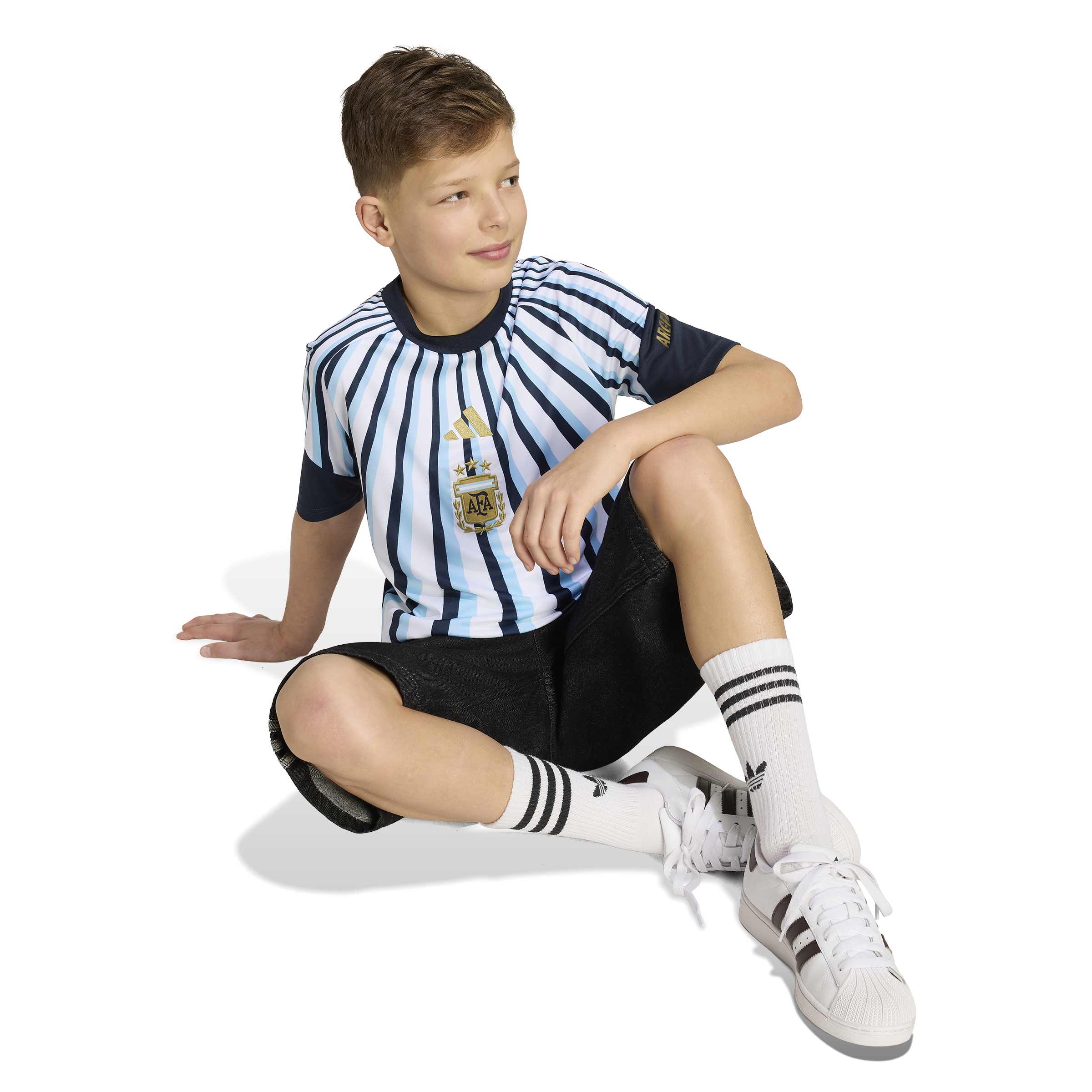 Argentina 26 Home Kids Pre Match Jersey