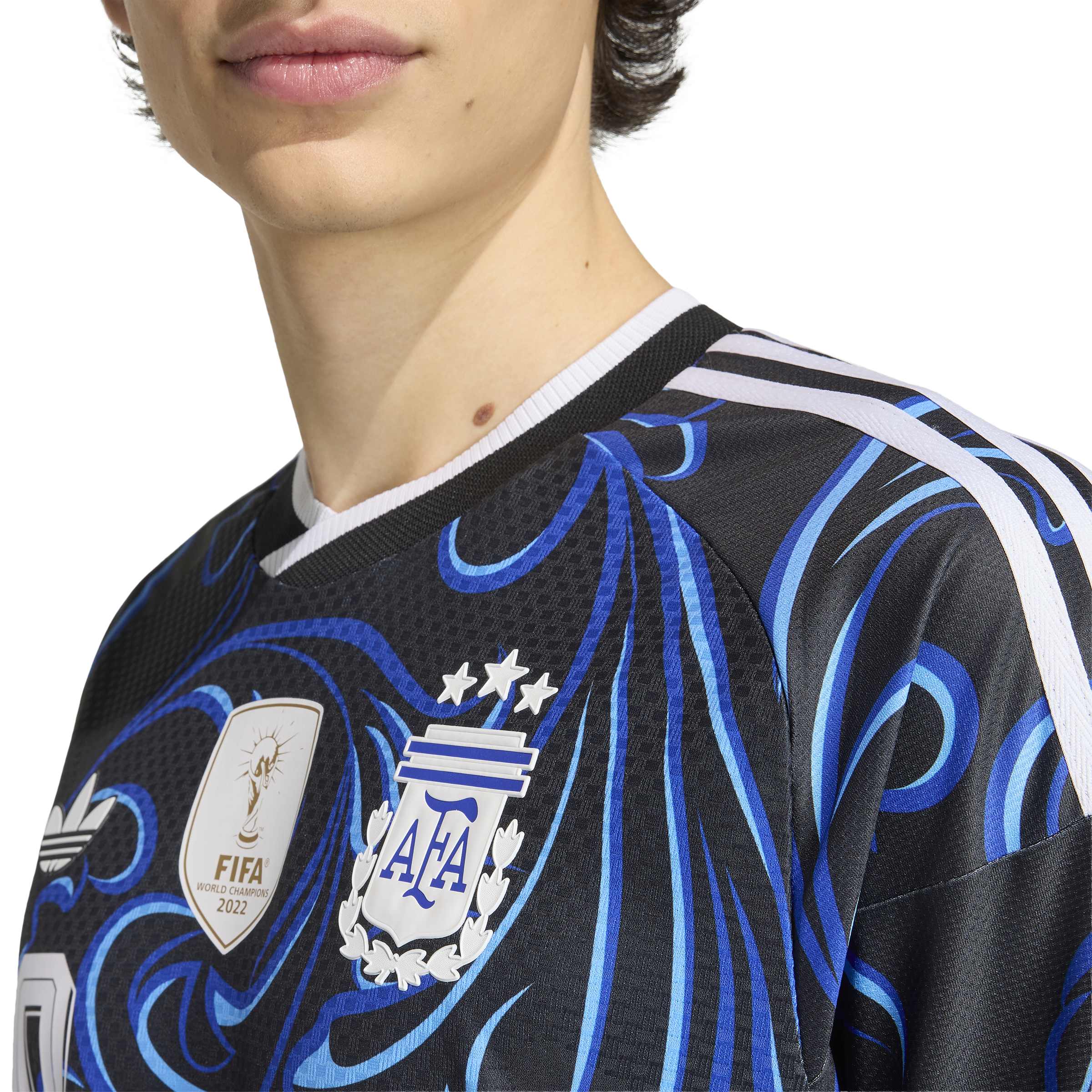 Argentina 26 Away Authentic Messi Jersey