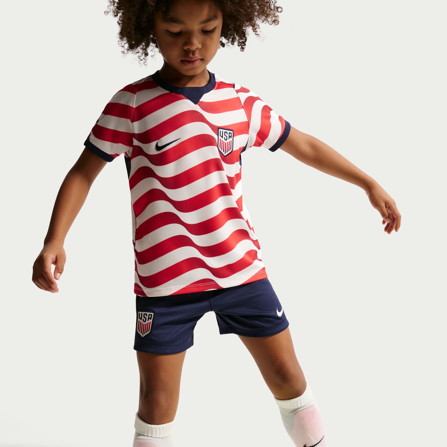 USMNT 2026 Stadium Home Little Kids' Nike Soccer Replica 3-Piece Kit