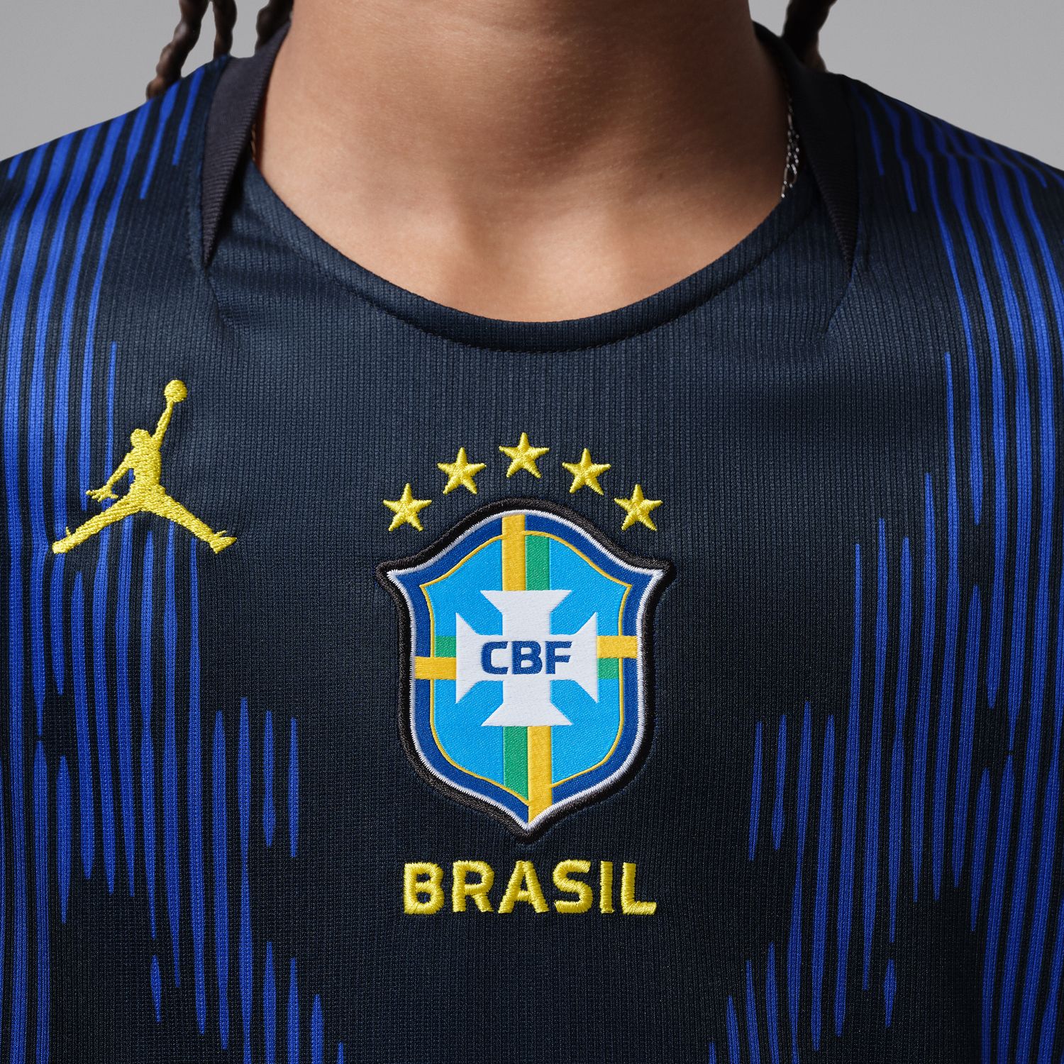 Brazil 2026 Stadium Away Big Kids' Jordan Dri-FIT Soccer Replica Jersey