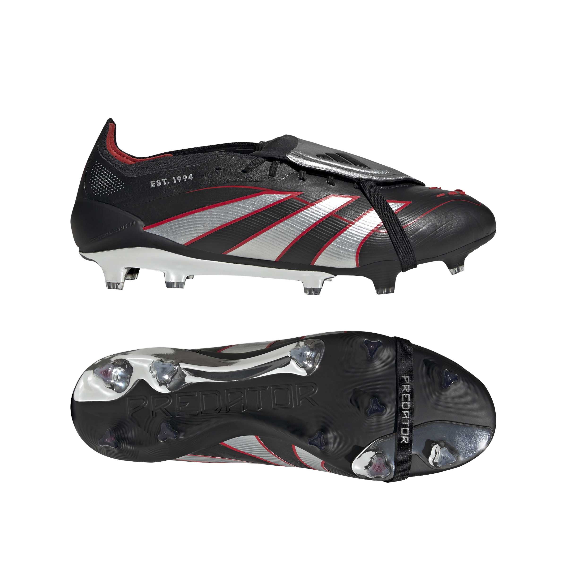 Predator Obsidian Strike Fold-Over Tongue Firm Ground Football Boots
