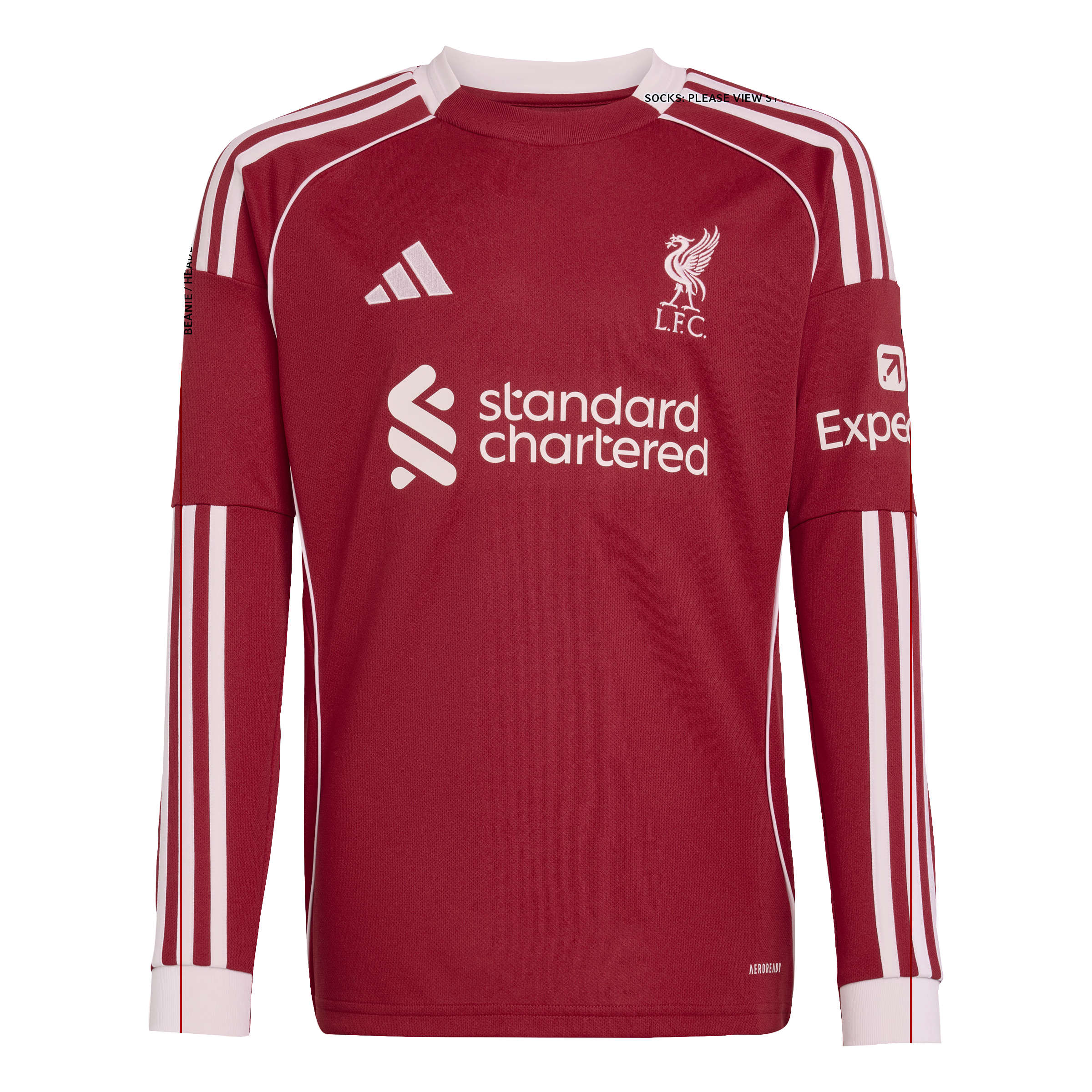 Liverpool 2025-26 Youth LS Home Jersey