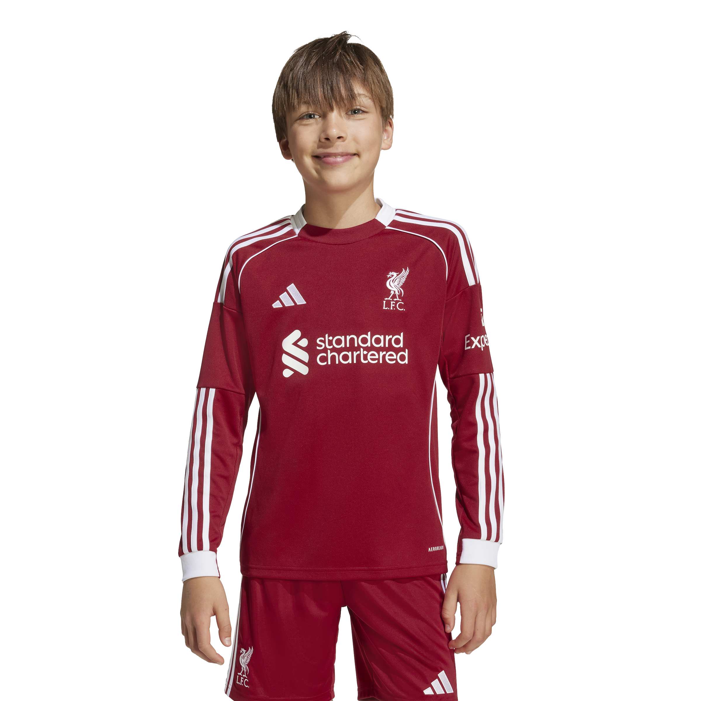 Liverpool 2025-26 Youth LS Home Jersey