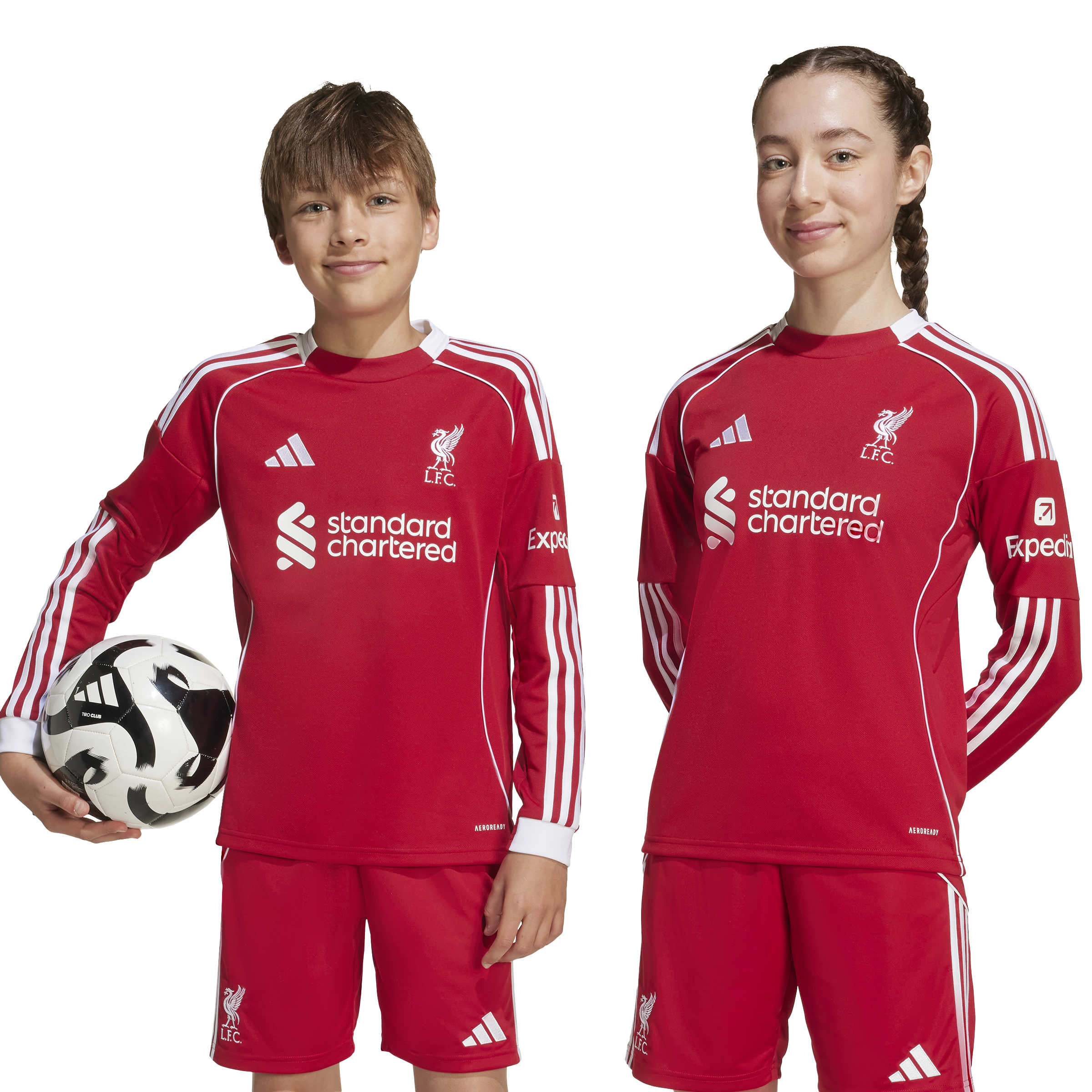 Liverpool 2025-26 Youth LS Home Jersey