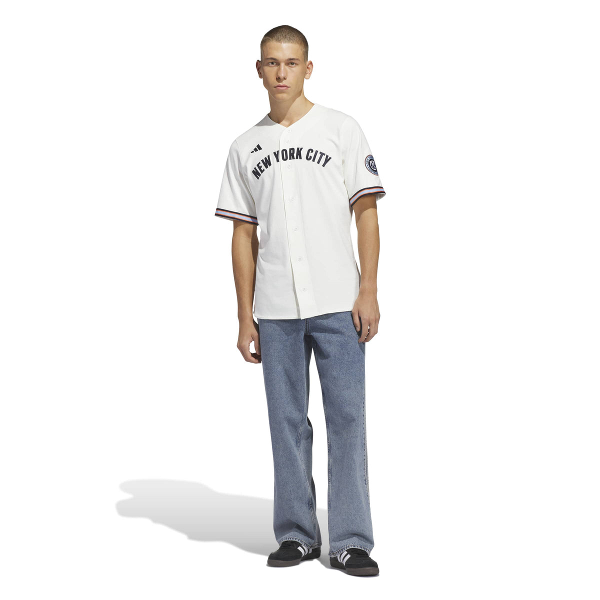 NYC FULL BUTTON COTTON JERSEY